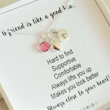 A Friend Is Like A Good Bra Friendship Necklace, 2 of 5