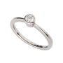 Elegant Solitaire Diamond And Titanium Ring, thumbnail 1 of 5
