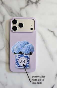 Hydrangea Personalised Phone Case, 9 of 11