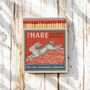 Vintage Inspired The Hare Luxury Matches, thumbnail 1 of 3