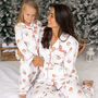 Women's Personalised Christmas Santa Print Pyjamas, thumbnail 7 of 12