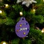 Personalised Lego Compatible Bauble Christmas Decoration, thumbnail 2 of 6