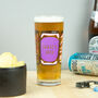 Personalised Pink Beer Can Printed Pint Glass, thumbnail 1 of 8