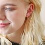 Rope Oval Huggie Hoop Earrings, thumbnail 7 of 12