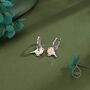 Robin Bird Dangle Huggie Hoops In Sterling Silver, thumbnail 7 of 11