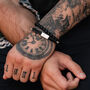 Men's Adjustable Black Leather Bracelet With Single Silver Clasp, Artisan Jewellery, thumbnail 2 of 5