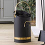 Black Brass Handle Coal Bucket, thumbnail 1 of 5