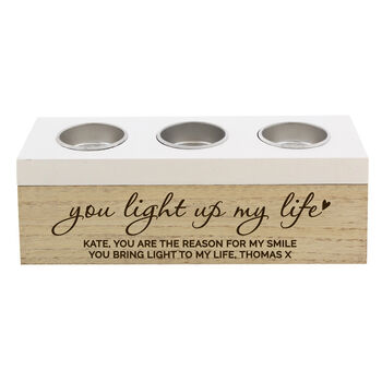 Personalised You Light Up My Life Tealight Holder Box, 4 of 4