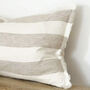 Linen Stripe Cushion Cover, Soft Natural, thumbnail 5 of 5