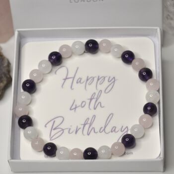 Happy Birthday Crystal Gemstone Bracelet Gift For Her, 7 of 8