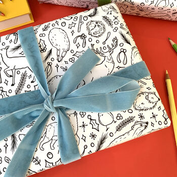 Colouring In Christmas Animals Wrapping Paper, 9 of 12