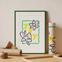 'Joy' Floral Daffodil Hand Painted Print, thumbnail 4 of 4