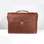 Personalised Leather Yale Clip Up Satchel, thumbnail 2 of 10