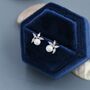 Genuine Freshwater Pearl With Marquise Cz Stud Earrings, thumbnail 6 of 12