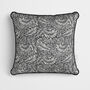William Morris Larkspur Black And White Cushion, thumbnail 1 of 4