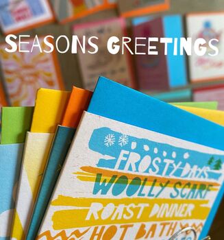 Seasons Greetings Pack Of Four Cards, 2 of 5