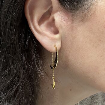 Man In The Moon Earrings Sterling Silver, 3 of 4