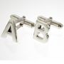 Sterling Silver Alphabet Initial Cufflinks, thumbnail 7 of 12