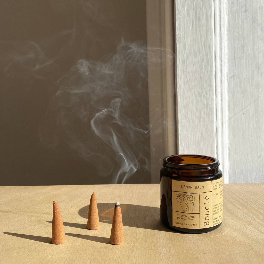 Lemon Balm Incense Cones In Apothecary Style Jar, 1 of 6