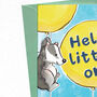 New Baby Card Hello Little One Woodland Animals, thumbnail 2 of 5