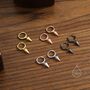 Dangling Spike Dagger Huggie Hoop Earrings, thumbnail 4 of 12