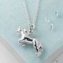 Children's Sterling Silver Unicorn Necklace, thumbnail 2 of 6