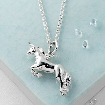 Children's Sterling Silver Unicorn Necklace, 2 of 6