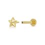 Faceted Star Single Flat Back Earring, thumbnail 1 of 9