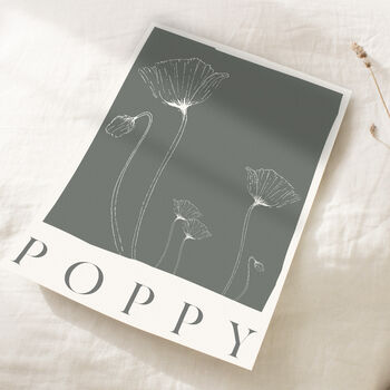 Botanical Poppy Print, 2 of 4