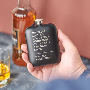 Personalised Song Lyric Hip Flask, 4 of 9