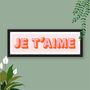 Framed Je T'aime Typography Print, thumbnail 8 of 10