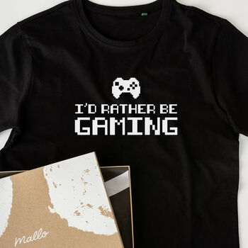 'I'd Rather Be Gaming' Slogan T Shirt For Gamers, 2 of 6
