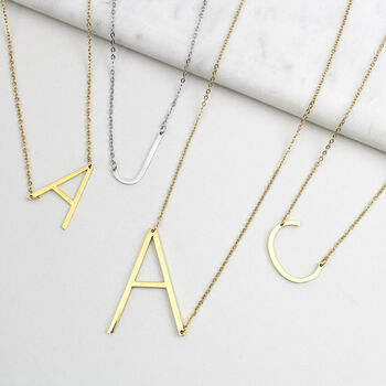 Initial Necklace In Silver, Gold Or Rose Gold, 12 of 12