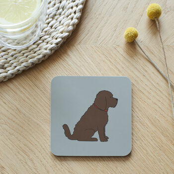 Chocolate Cockapoo / Labradoodle Organic Cotton Tea Towel, 7 of 12