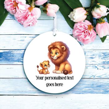 Personalised Lion Parent And Child Father's Day Gift, 2 of 2