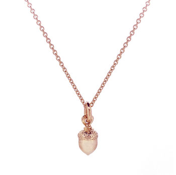 Little Acorn Silver, Fine Gold Or Rose Gold Necklace, 9 of 10