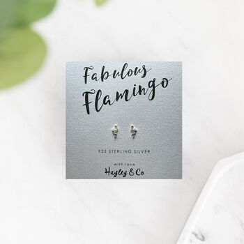 Fabulous Flamingo Sterling Silver Earrings, 2 of 5