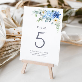 Blue Wedding Table Numbers, 2 of 4