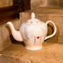 Dove And Heart Bone China Teapot, thumbnail 1 of 2