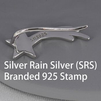 Shooting Star Crawler Earrings In Sterling Silver, 9 of 11