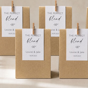 Coffee Wedding Favour Bags Perfect Blend Eco Friendly Favours, 8 of 10
