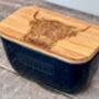 Highland Cow Blue Butter Dish, thumbnail 1 of 5