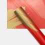 Red And Gold Brushstroke Wrapping Paper, thumbnail 1 of 1