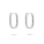 Everyday Crystal U Hoop Earrings, thumbnail 2 of 4