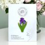 Purple Blue Iris Flower Hard Enamel Pin, thumbnail 1 of 9