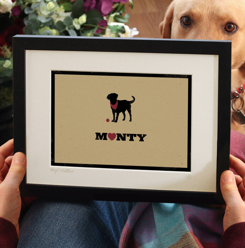 'Dog Lover Gift' Personalised Dog Breed Print, 1 of 12