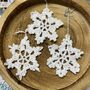 Three Snowflake Christmas Decorations Crochet Kit, thumbnail 2 of 3