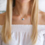 80th Birthday Gift For Women Birthstone And Initial Necklace, thumbnail 2 of 10