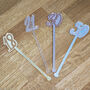Set Of Five Birthday Party Age Drink Stirrers, thumbnail 2 of 4