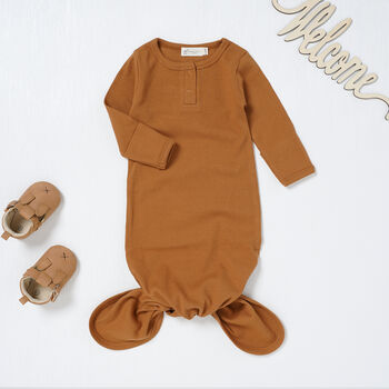 Organic Baby Gown Unisex Colours, 6 of 6